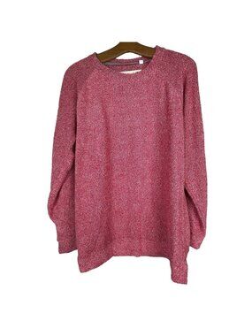 Comfy Terry Sweatshirt Size Medium Crewneck Pullover Cotton Red Comfort NEW